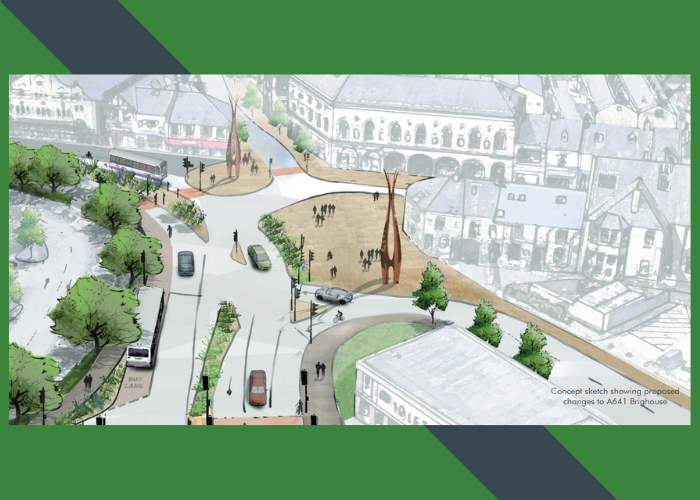 concept sketch showing proposed changed to A641 Brighouse