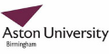 Logo of Aston University with text 'Birmingham' below.