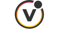 Logo with a stylized letter 'V' encircled by a gradient ring with a dot on top.