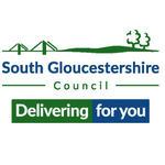 Logo of South Gloucestershire Council with text 'Delivering for you'.