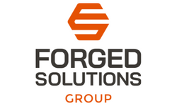 Logo of Forged Solutions Group with an orange emblem above the text.