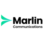 Marlin Communications logo with stylized teal design.