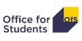 Office for Students logo with yellow and navy design.