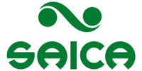Logo of SAICA with stylized green shapes above the text