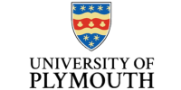 University of Plymouth logo featuring a crest with stars and a wave pattern.
