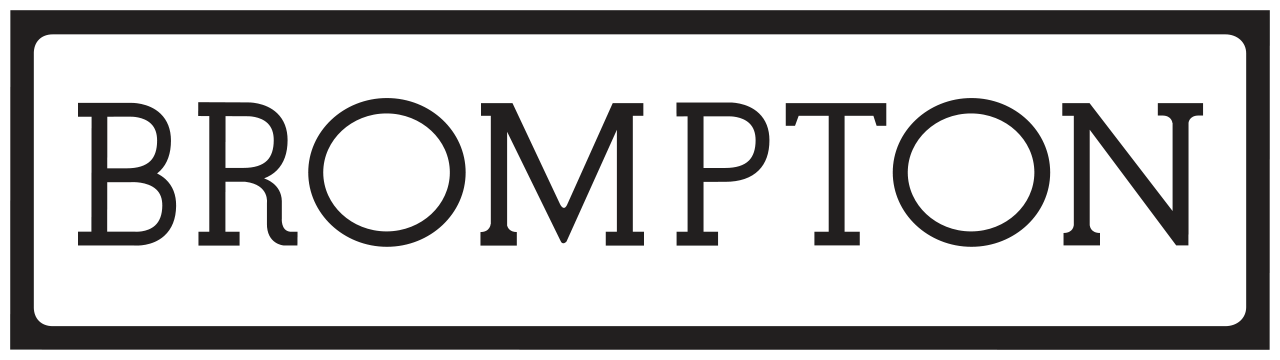 Brompton logo in black font on a white background.