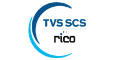 Logo displaying TVS SCS and rico on a white background