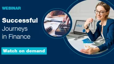 Webinar banner: Successful Journeys in Finance. Watch on demand.