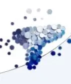 Blue T on white background