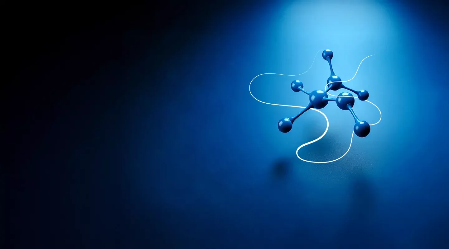 Life science in blue background