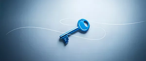 Key in white background