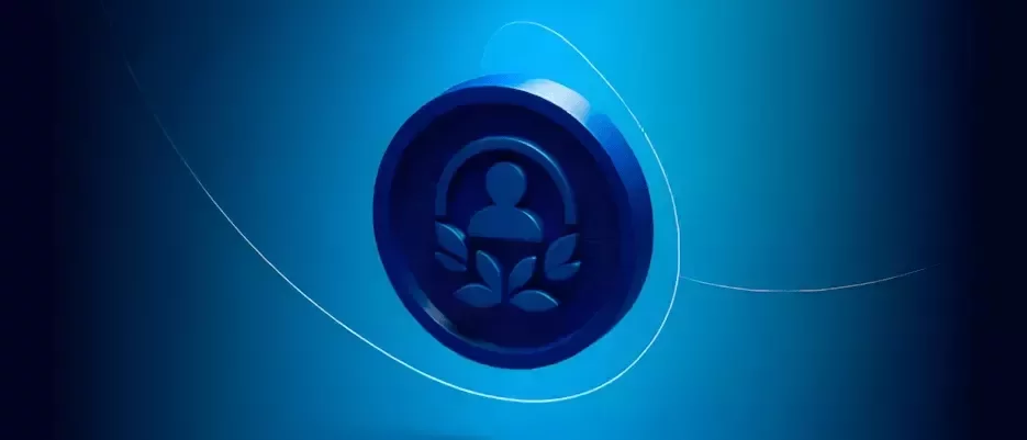 Blue coin