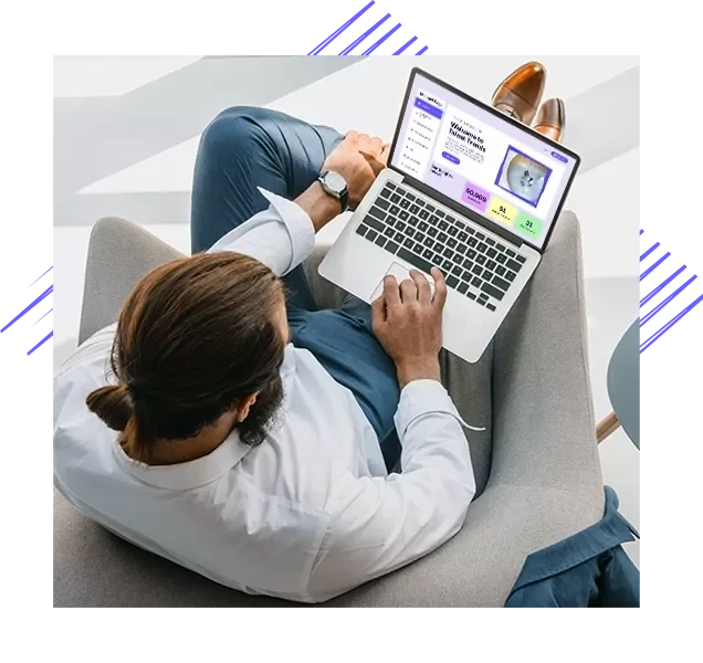 Someone looking at the Talent Trends report on a laptop